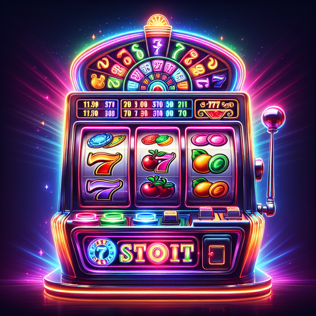 A beautiful slot machine with vibrant colors and exciting symbols